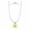 Pendant with Four-leaf Clover and Turquoise in 14K Gold Ekan