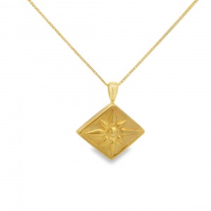 Archaic "Sun of Vergina" Pendant in 18K Gold