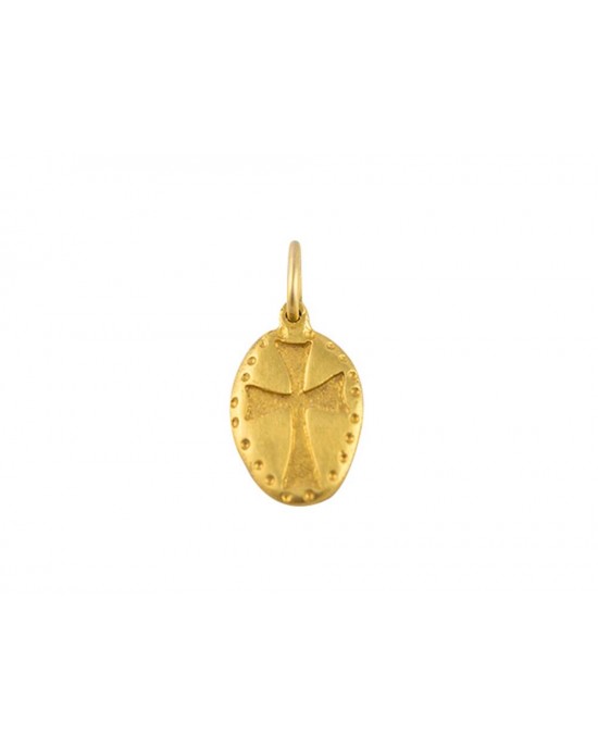 Pendant with cross in 14K gold 