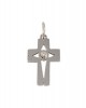 14K White Gold Cross with CZ