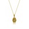 Hexagon Byzantine pendant in 18k gold with diamond