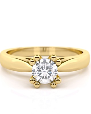 Mονόπετρο δαχτυλίδι με διαμάντι μπριγιάν 0.50ct από χρυσό Κ18 με πιστοποιητικό GIA