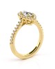 Μονόπετρο δαχτυλίδι halo με διαμάντι pear 0.60ct από χρυσό Κ18 με πιστοποιητικό GIA