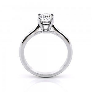 Solitaire engagement ring with 1.00ct diamond in 18k white gold, GIA Certified Solitaire engagement ring with 1.00ct diamond in 18k white gold, GIA Certified