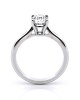 Solitaire engagement ring with 1.00ct diamond in 18k white gold, HRD Certified