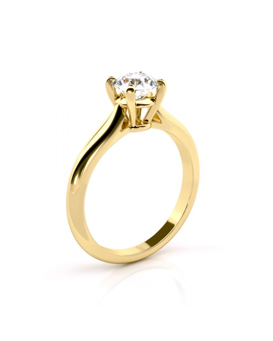 Μονόπετρο δαχτυλίδι με διαμάντι 1.00ct από χρυσό Κ18 και πιστοποίηση GIA