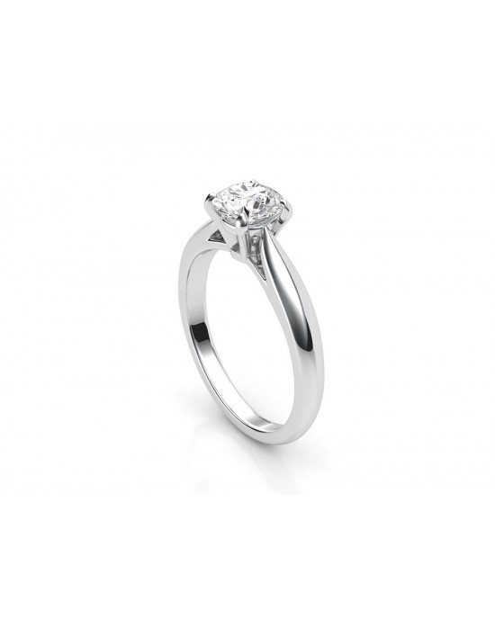 Μονόπετρο δαχτυλίδι με διαμάντι 0.90ct από λευκόχρυσο Κ18 & πιστοποίηση GIA 
