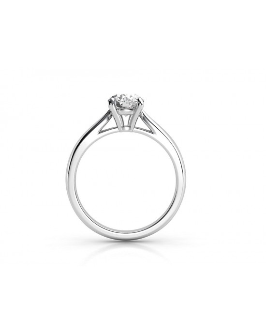 Μονόπετρο δαχτυλίδι με διαμάντι 0.90ct από λευκόχρυσο Κ18 & πιστοποίηση GIA 