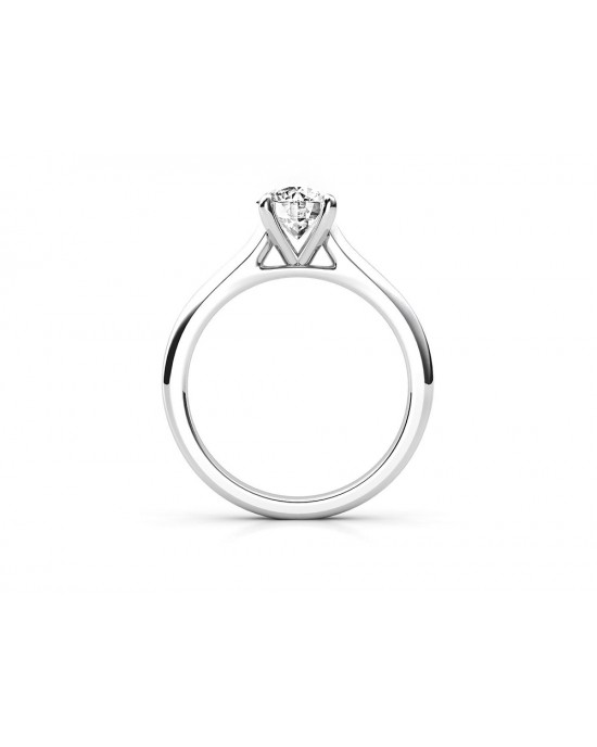 Μονόπετρο δαχτυλίδι με διαμάντι 1.00ct από λευκόχρυσο Κ18 και πιστοποίηση GIA