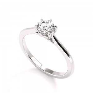 Solitaire engagement ring with diamond 0.50ct GIA Certified in 18k white gold Solitaire engagement ring with diamond 0.50ct GIA Certified in 18k white gold