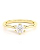 Solitaire engagement ring with diamond 0.50ct GIA Certified in 18k gold