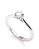 Solitaire engagement ring with 0.34ct diamond in 18k white gold GIA Certified
