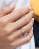 Mονόπετρο δαχτυλίδι με διαμάντι μπριγιάν 0.30ct από λευκόχρυσο Κ18 με πιστοποίηση GIA