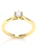 Mονόπετρο δαχτυλίδι με διαμάντι μπριγιάν 0.30ct από χρυσό Κ18 με πιστοποίηση GIA