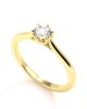 Solitaire engagement ring with 0.30ct diamond in 18k gold GIA Certified