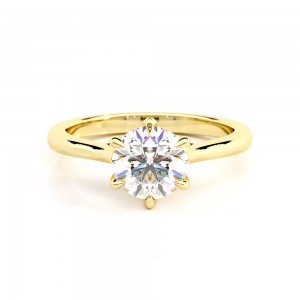 Solitaire engagement ring with diamond 1.00ct GIA Certified in 18k gold