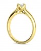 Mονόπετρο δαχτυλίδι με 6 δόντια με διαμάντι μπριγίαν 0,30ct από χρυσό Κ18 και πιστοποίηση GIA