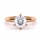 Solitaire engagement ring with diamond 0.90ct GIA Certified in 18k Rose gold