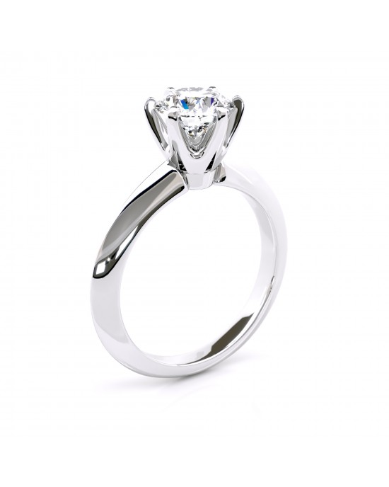Μονόπετρο δαχτυλίδι με διαμάντι 0.90ct από λευκόχρυσο Κ18 και πιστοποίηση GIA Μονόπετρο δαχτυλίδι με διαμάντι 0.90ct από λευκόχρυσο Κ18 και πιστοποίηση GIA