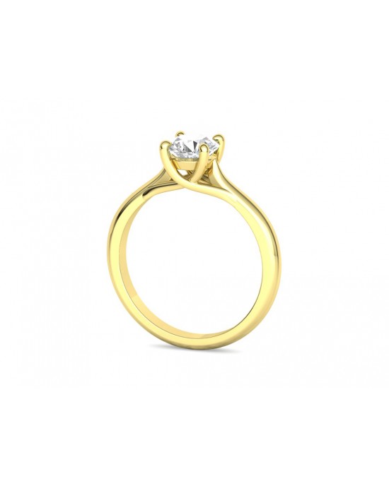 Solitaire engagement ring with 0.80ct diamond in 18k gold