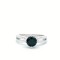 Black diamond engagement ring 0.75ct in 18k white gold