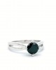 Μονόπετρο δαχτυλίδι Κ18 με μαύρο διαμάντι 0.75ct Μονόπετρο δαχτυλίδι με μαύρο διαμάντι 0.75ct από λευκό χρυσό Κ18