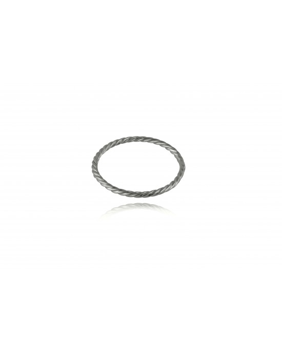 Δαχτυλίδι στριφτό από λευκόχρυσο Κ14