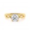 Solitaire infinity engagement ring with Lab-Created diamond IGI Certified, in 18k gold
