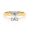 Μονόπετρο δαχτυλίδι αρραβώνα "Σελήνη" με  Emerald Cut Lab-Grown διαμάντι από χρυσό Κ18 και πιστοποίηση IGI 