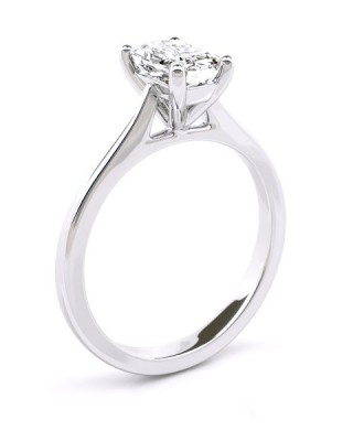 Μονόπετρο δαχτυλίδι αρραβώνα "Σελήνη" με Radiant Cut Lab-Grown διαμάντι από χρυσό Κ18 και πιστοποίηση IGI 