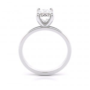 Radiant solitaire engagement ring with Lab-Grown diamond IGI Certified, in 18k gold