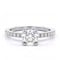 Lab-Grown Diamond engagement ring with lab-created side stones IGI Certified, in 18k white gold