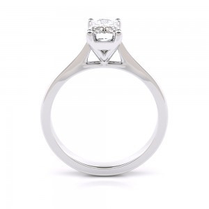 Radiant solitaire engagement ring with Lab-Grown diamond IGI Certified, in 18k gold