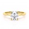 Oval solitaire engagement ring with Lab-Created diamond IGI Certified, in 18k gold