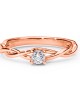 Mονόπετρο δαχτυλίδι άπειρο με διαμάντι μπριγιάν 0.24ct από ροζ χρυσό Κ18