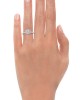 Μονόπετρο δαχτυλίδι με διαμάντι 0.31ct και πέτρες στο πλάι από λευκόχρυσο Κ18 με πιστοποίηση GIA