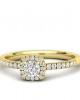 Μονόπετρο δαχτυλίδι halo από χρυσό Κ18 με διαμάντι 0.30ct & 0.16ct με πιστοποιητικό IGI