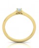 Solitaire engagement ring in 18k gold 0.09ct diamond