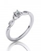 Solitaire infinity engagement ring in 18k white gold 0.10ct diamond 