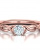 Μονόπετρo δαχτυλίδι ροζ χρυσός Κ18 με διαμάντι μπριγιάν 0.30ct άπειρο με πιστοποίηση HRD