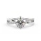 1.00ct Diamond engagement ring infinity with side stones in 18k white gold GIA Certified