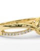Mονόπετρο δαχτυλίδι άπειρο με διαμάντι 1.00ct κίτρινο χρυσό Κ18 με πέτρες στο πλάι και πιστοποιητικό GIA
