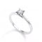 Lotus solitaire engagement ring with diamond 0.31ct GIA Certified in 18K white gold