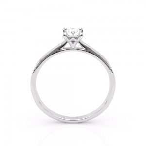 Lotus solitaire engagement ring with diamond 0.30ct GIA Certified in 18K white gold Lotus solitaire engagement ring with diamond 0.30ct GIA Certified in 18K white gold