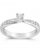 Mobius Engagement Ring in with diamond 0.21 & 0.20ct in 18k White Gold