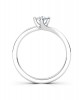 Swirl engagement ring with 0.24ct diamond in 18k white gold