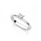 Solitaire engagement ring with 0.32ct diamond in 18k white gold GIA Certified