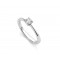 Solitaire engagement ring with 0.23ct diamond in 18k white gold, GIA Certified