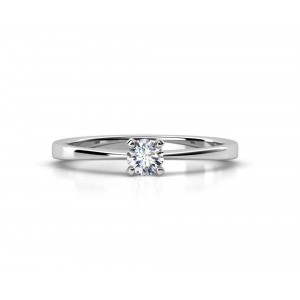 Mονόπετρο δαχτυλίδι με διαμάντι μπριγιάν 0.23ct από λευκόχρυσο Κ18, GIA Πιστοποιητικό