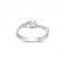 Infinity engagement ring with diamond 0.30ct and side stones in 18k white gold GIA certified